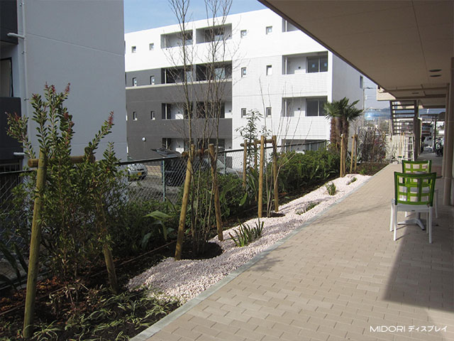 集合住宅への造園施工