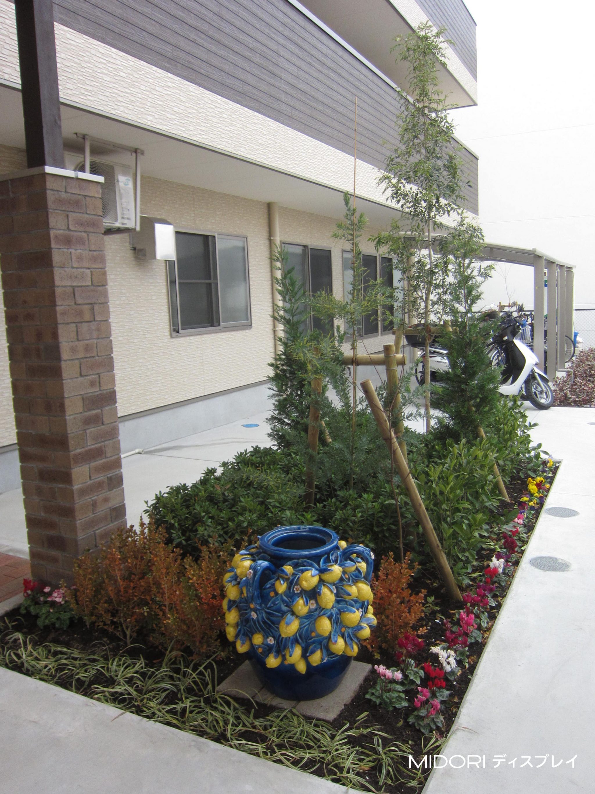 集合住宅への造園施工